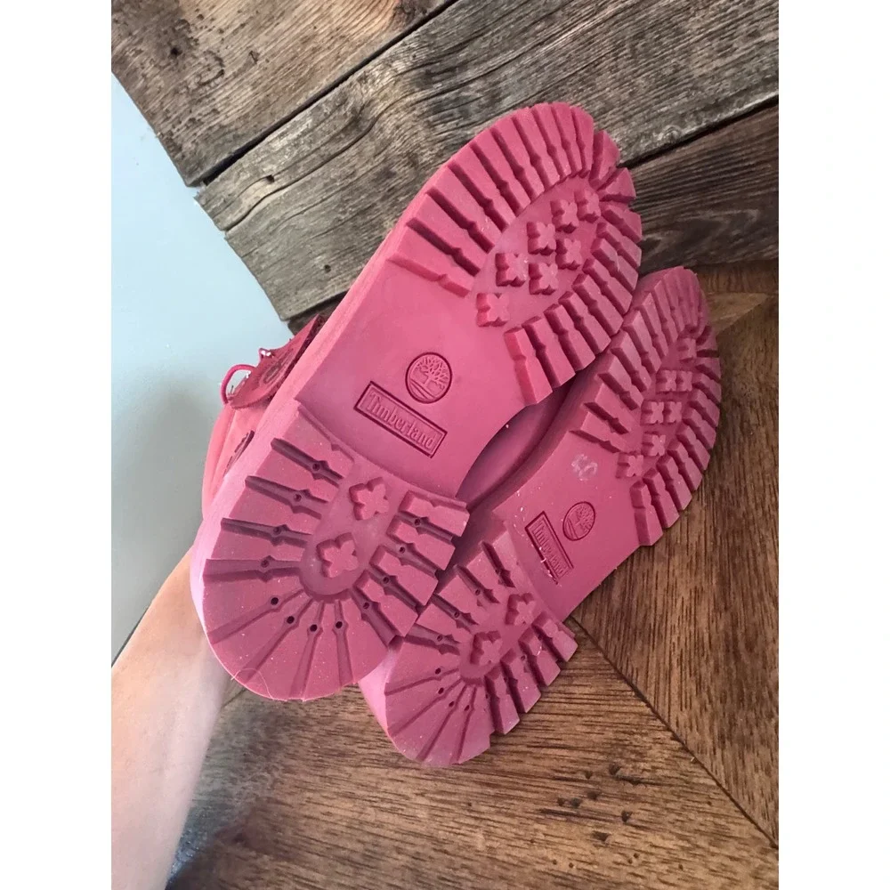 Timberland 6 Inch Premium Waterproof Boots Pink Nubuck A625Y men 7 / Womens 8.5